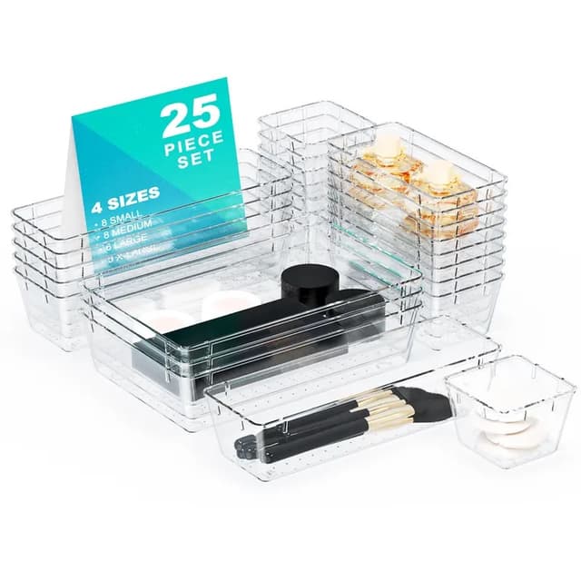 Clear Drawer Organizer Set thumbnail 3